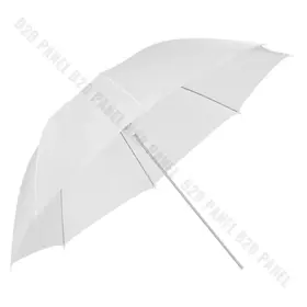 GlareOne Parasolka transparentna, biała, 110cm [SANSA]